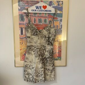 Cotton Candy LA Brown Toile Mini Dress Size S